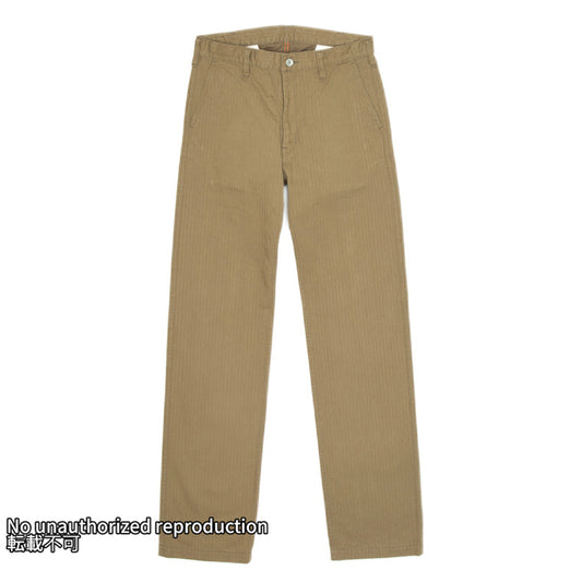 10.6ozヘリンボーントラウザー／カーキ