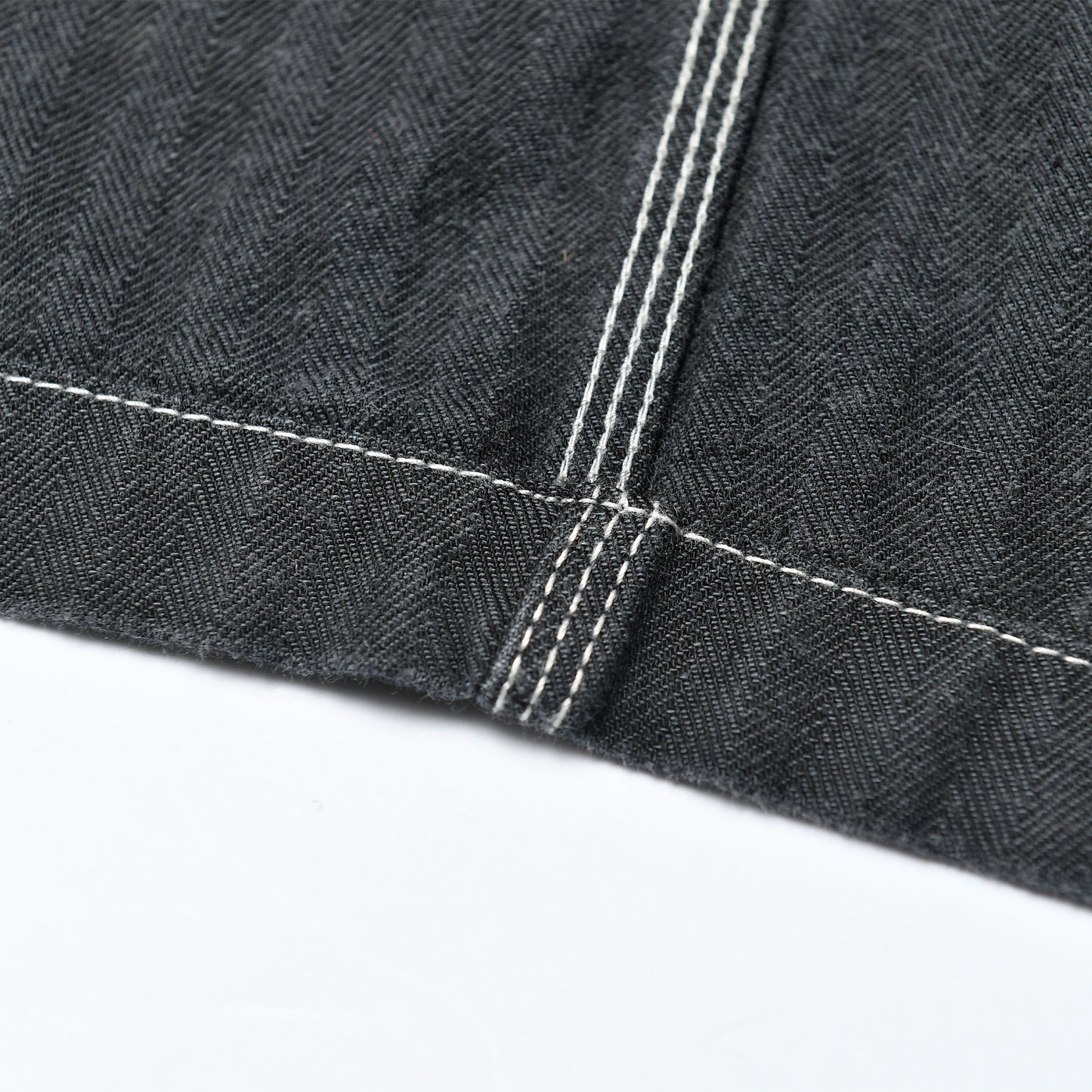 【IHJ-158】ヘリンボーンカラーレスチョアジャケット／ブラック