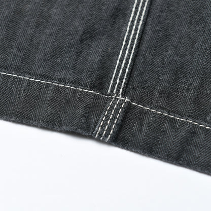 【IHJ-158】ヘリンボーンカラーレスチョアジャケット／ブラック