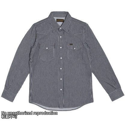 12ozヘビーヒッコリー ウエスタンシャツ