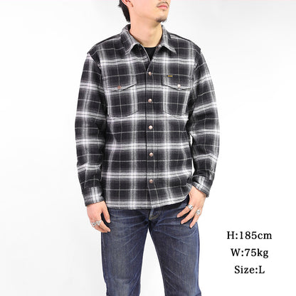 ウルトラヘビーライダースフランネルオンブレーチェック／ブラック