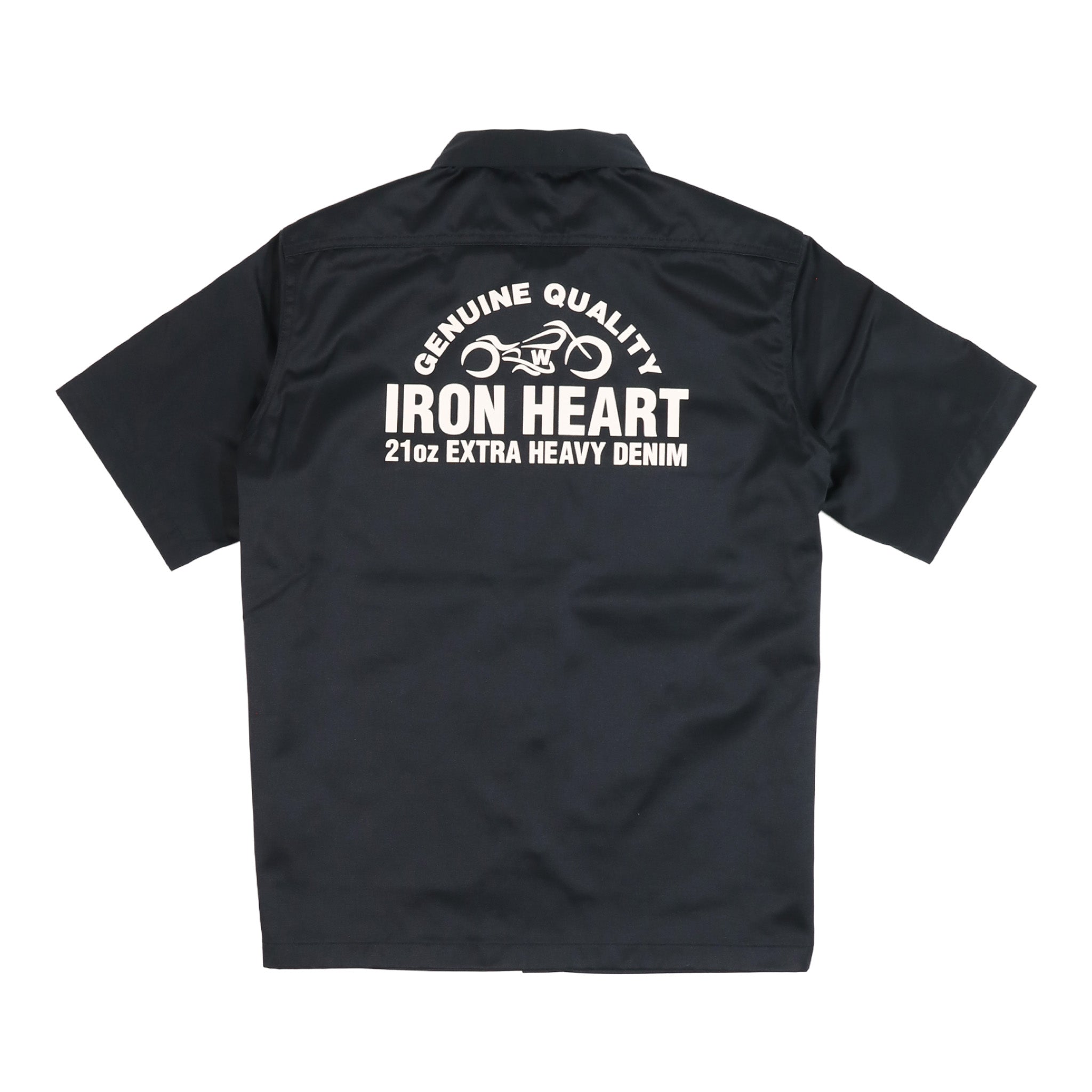 IHSH-446】T/Cメカニック半袖シャツ／ブラック – IRON HEART