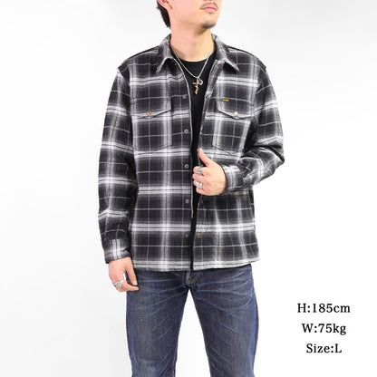 ウルトラヘビーライダースフランネルオンブレーチェック／ブラック