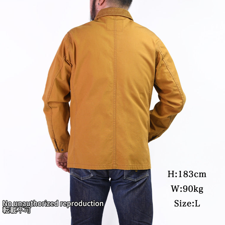 オーガニックコットンダックチョアジャケット／ブラウン