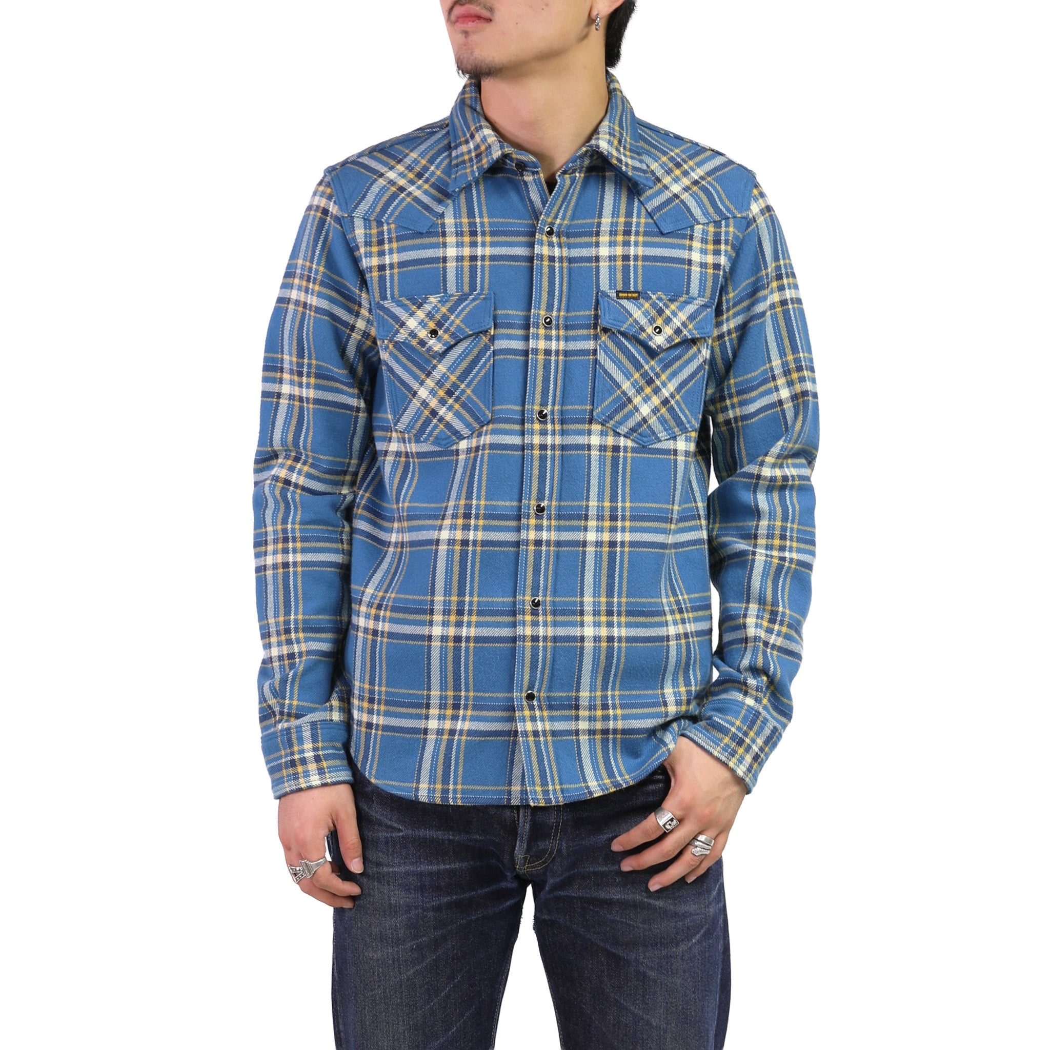 UHFアメリカンチェックウエスタンシャツ／ブルー – IRON HEART