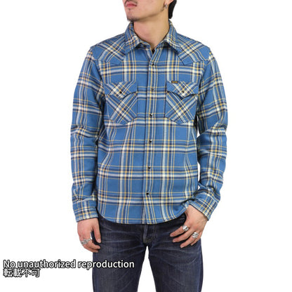 UHFアメリカンチェックウエスタンシャツ／ブルー