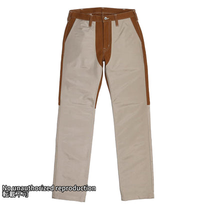 ブラウンダック×ナイロン ダブルニートラウザー