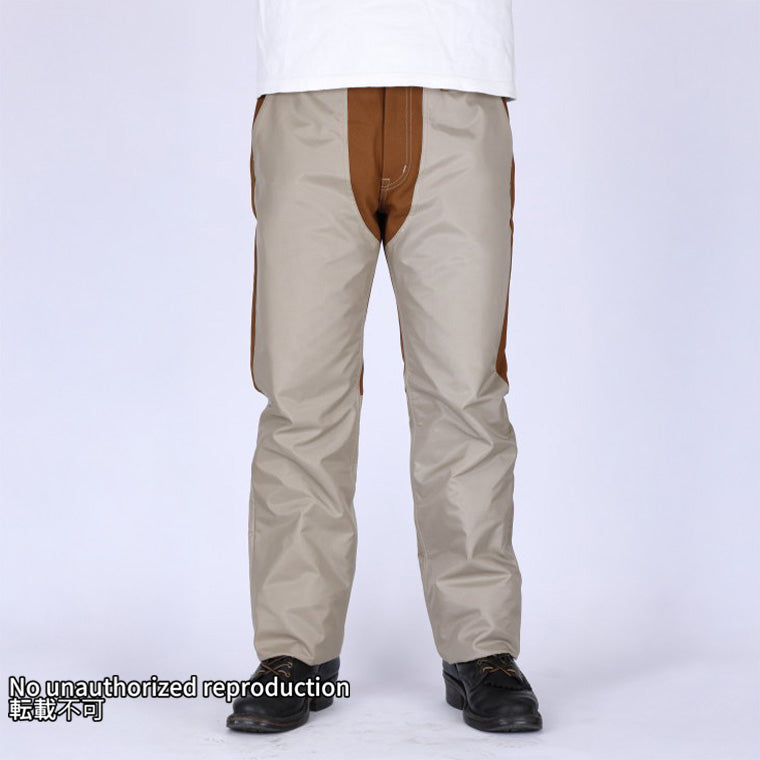 ブラウンダック×ナイロン ダブルニートラウザー