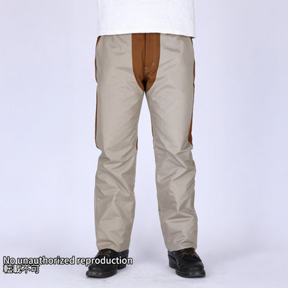 ブラウンダック×ナイロン ダブルニートラウザー