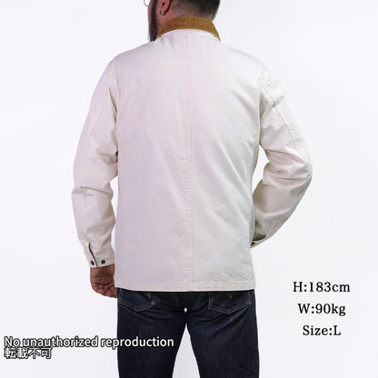 オーガニックコットンダックチョアジャケット／アイボリー