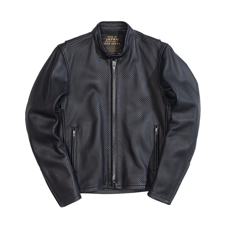 IRON HEART x KADOYA HEAD FACTORY パンチングレザージャケット