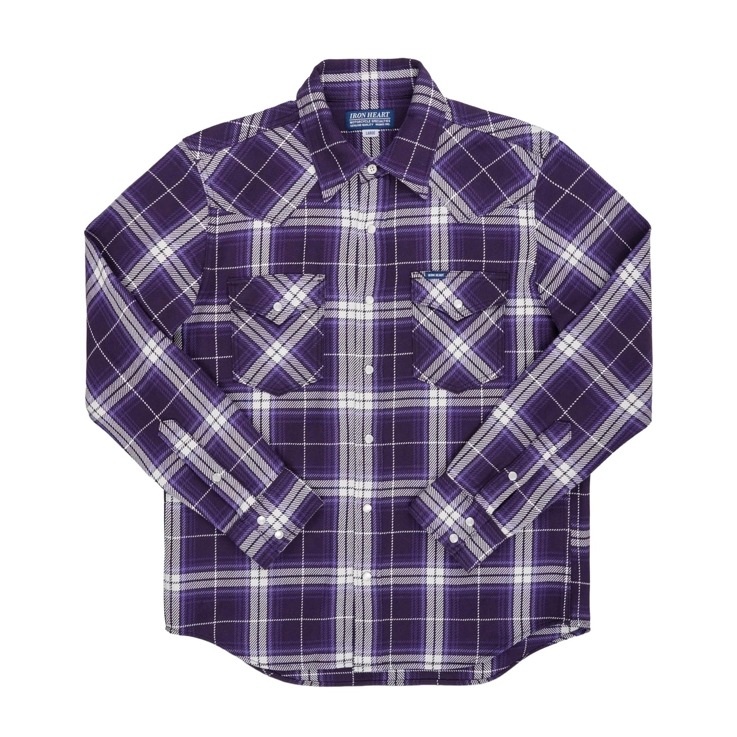 【IHSH-439】春ネルウエスタンシャツ／パープル