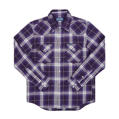 【IHSH-439】春ネルウエスタンシャツ／パープル