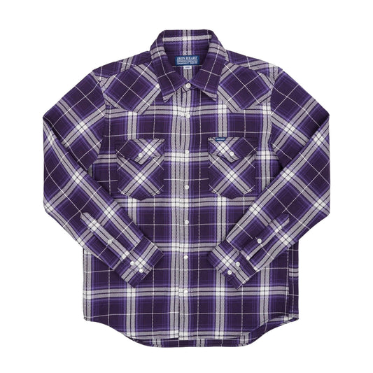 【IHSH-439】春ネルウエスタンシャツ／パープル