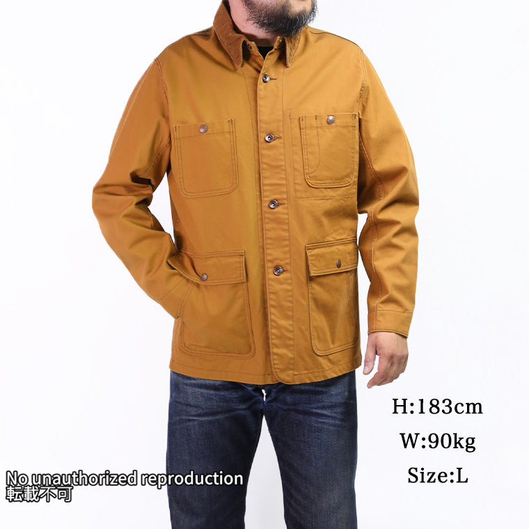 オーガニックコットンダックチョアジャケット／ブラウン