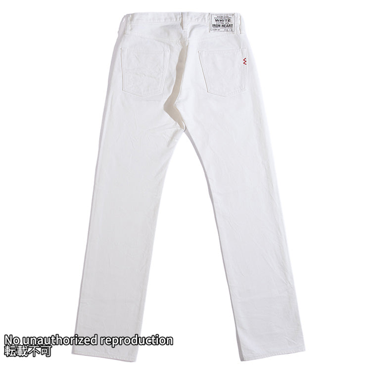 IRON HEART ホワイトツイルトラウザーストレート　634-WT 34in ホワイトツイルトラウザーストレート／ホワイト – IRON HEART