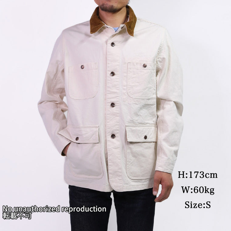 オーガニックコットンダックチョアジャケット／アイボリー